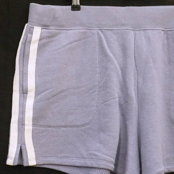 Madewell Lavander Shorts Terry Cloth White Side Strips Pull On Retro Women’s XXL - Picture 2 of 7